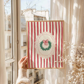 Frame Christmas Wreath Print