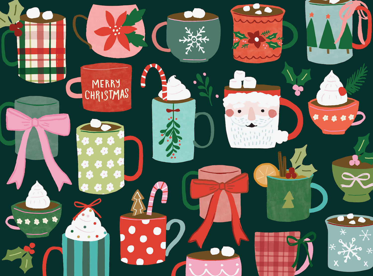 Cups of Cocoa 1000 Piece Holiday Winter Puzzle