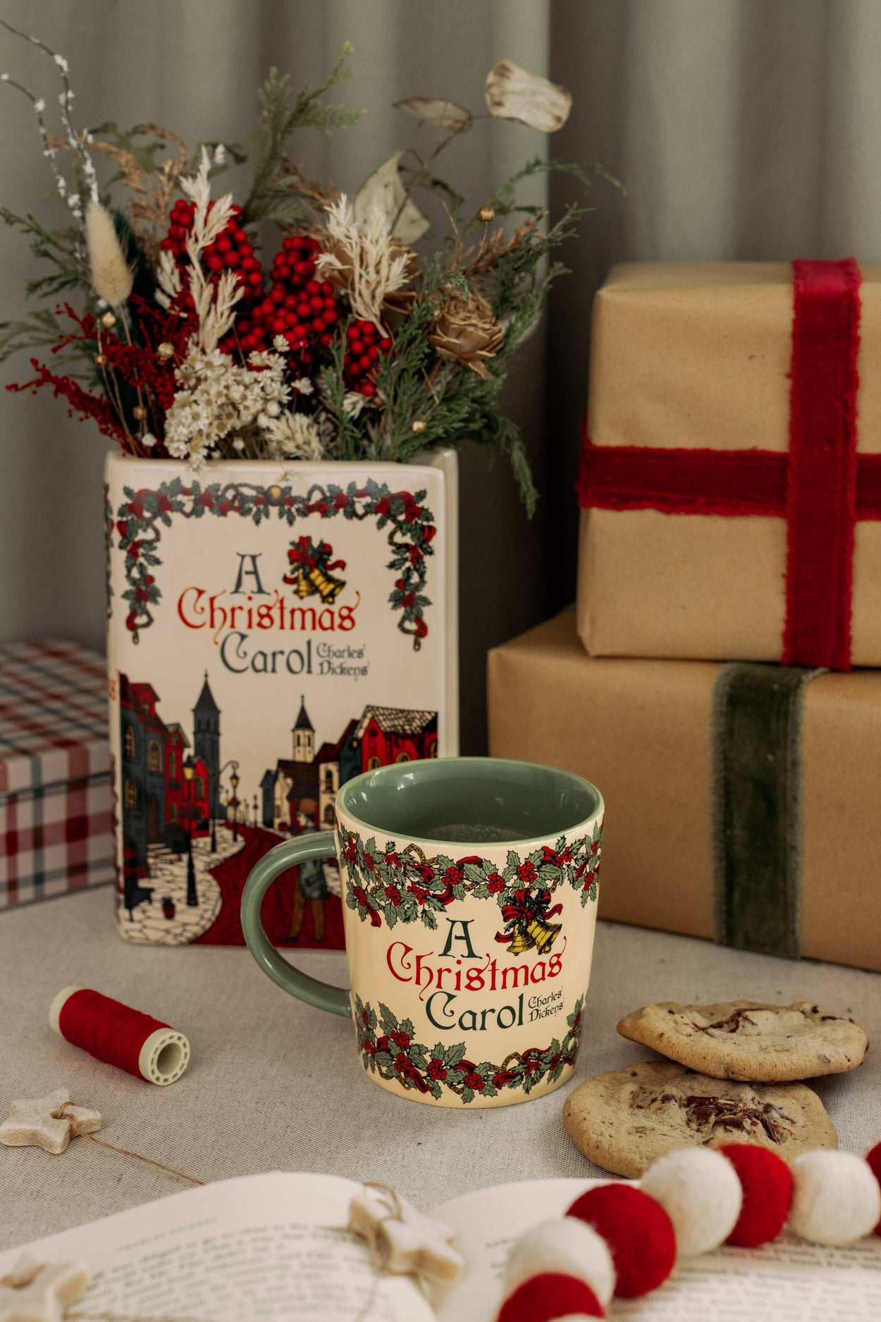 A Christmas Carol Large Book Vase