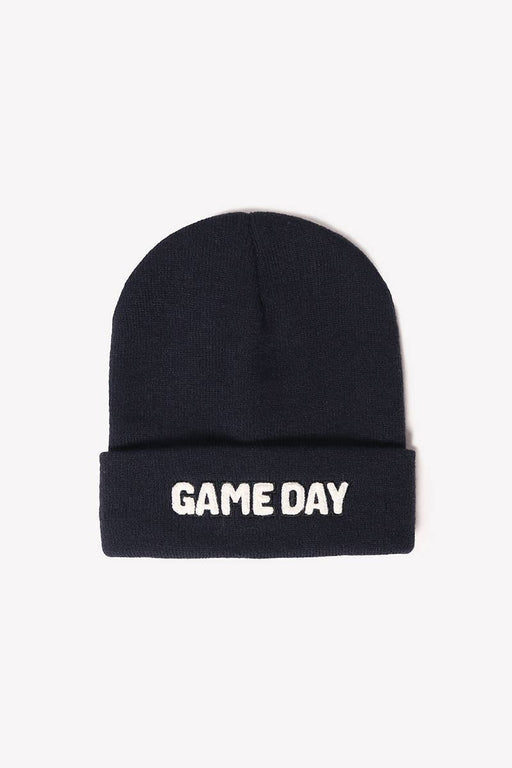 Navy Game Day Embroidered Beanie