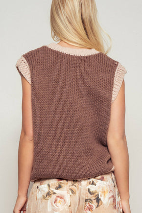 Neutral Western Horseshoe Sweater Vest