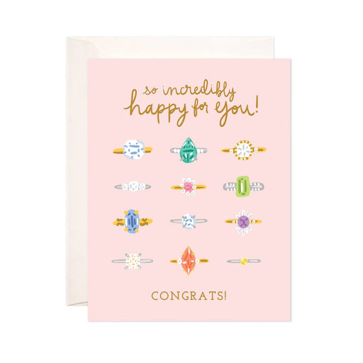 Congrats Rings Greeting Card