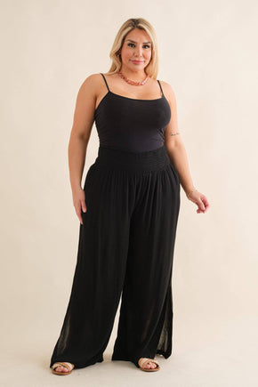 Plus Gauze Palazzo Pants