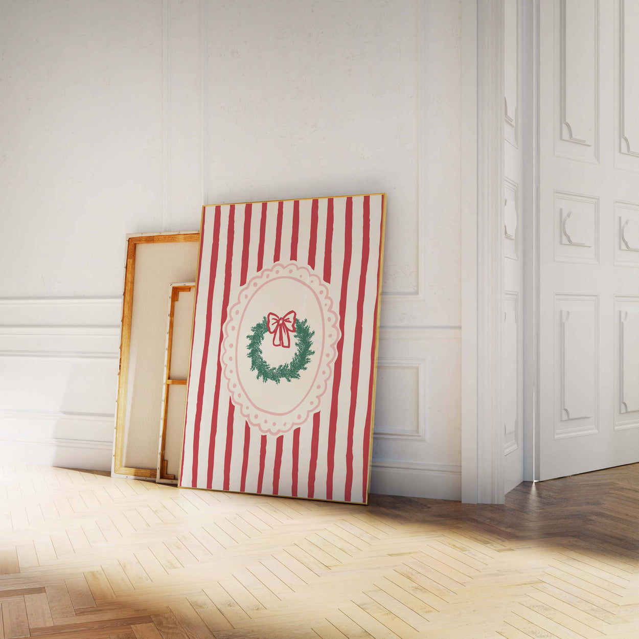 Frame Christmas Wreath Print