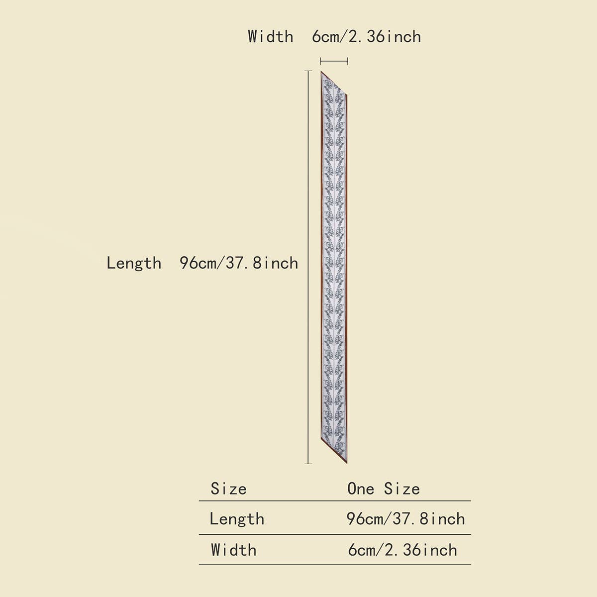 Coffee Letter Floral Twilly Scarf