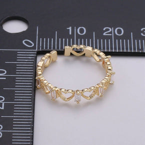 Gold Heart Love Ring