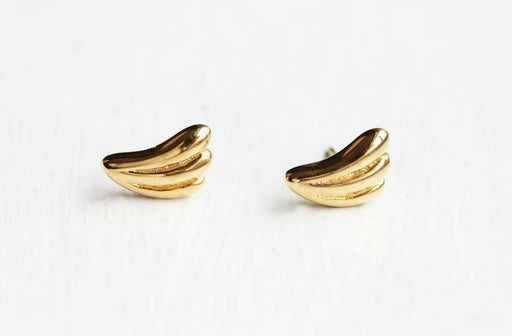 Vintage Deco Leaf Studs