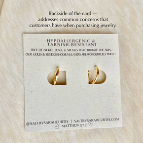 Teal Emerald Gem Hoops