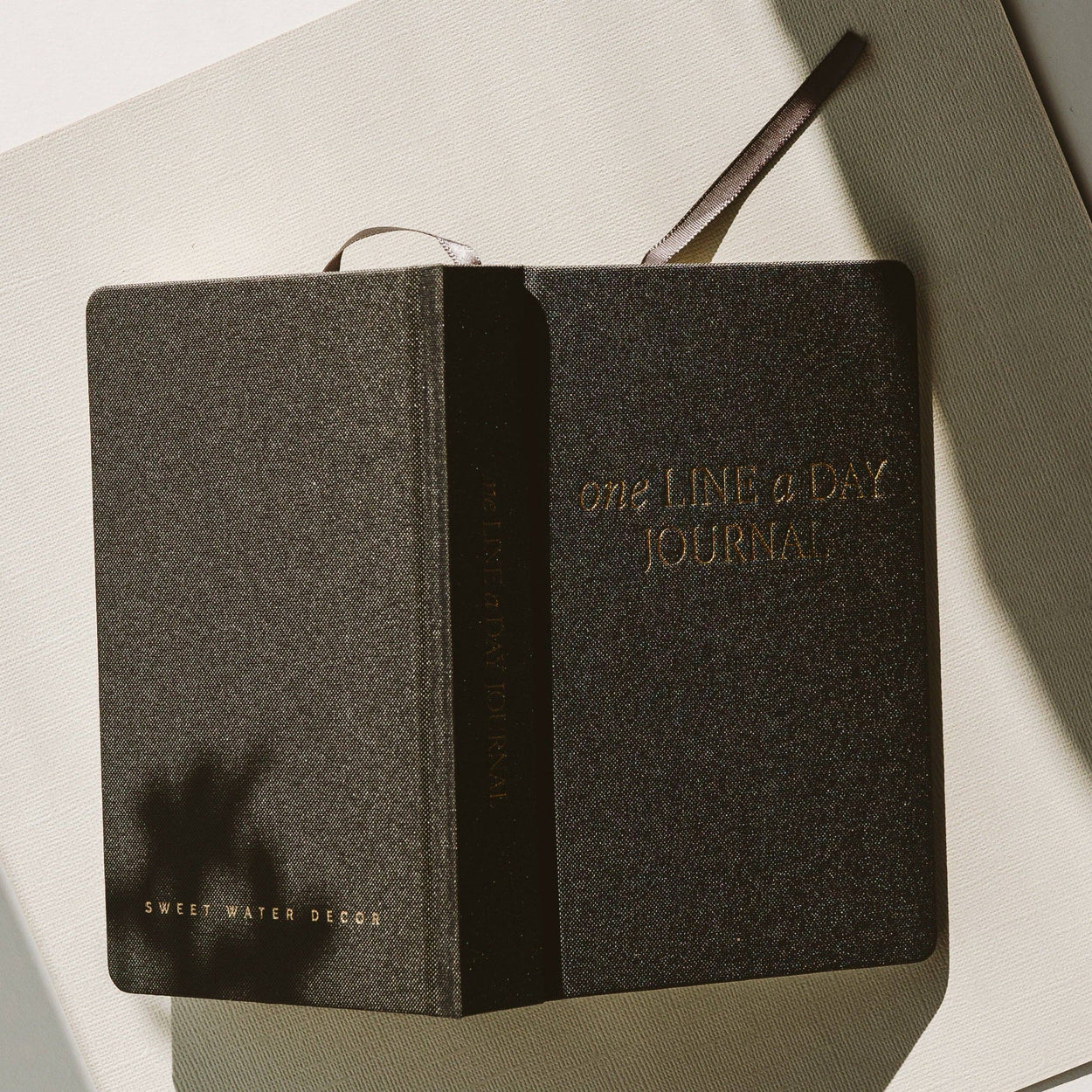 Black One Line A Day Fabric Journal