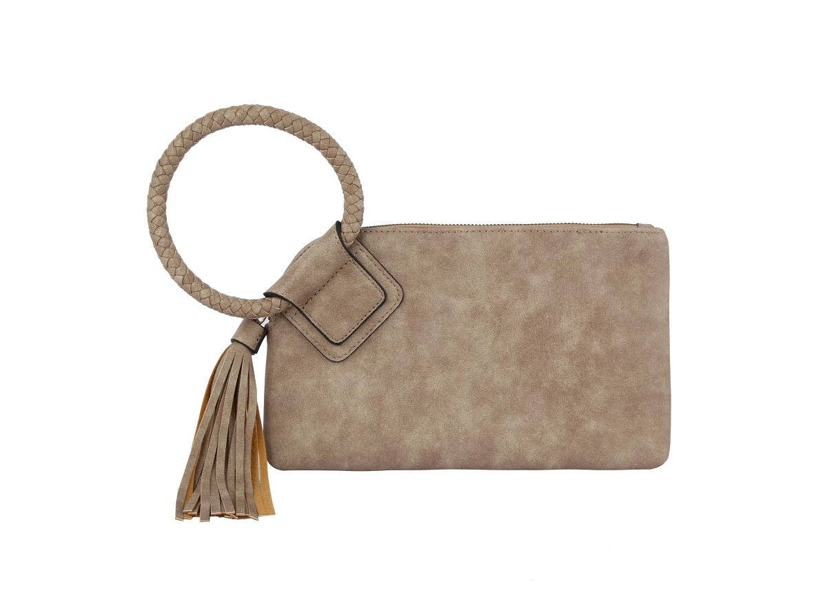 Olive Soft Vegan Leather Wristlet/Clutch