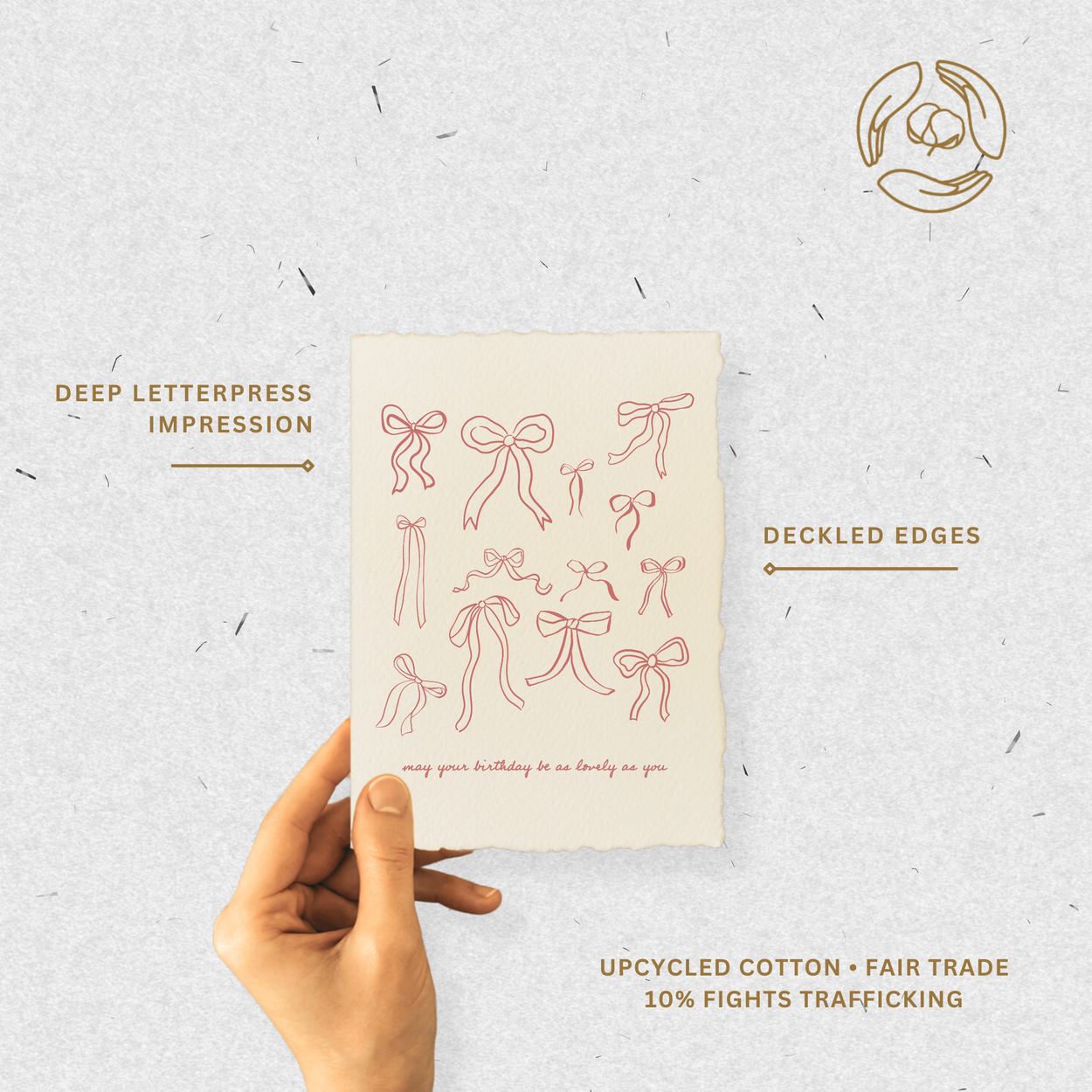 Lovely Birthday Bows Greeting Card