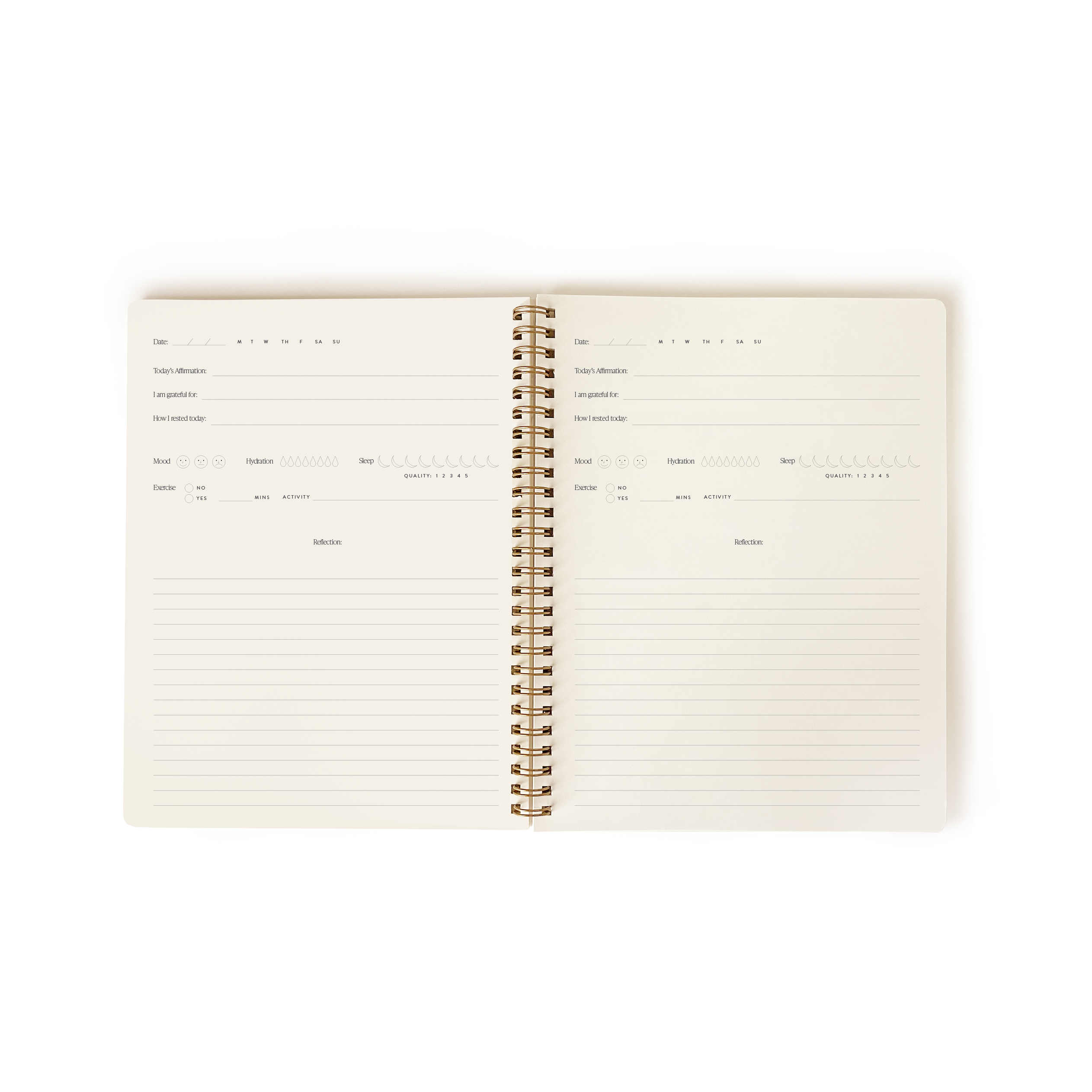 Floral Stamps Notebook Small Notebook With Lined Pages