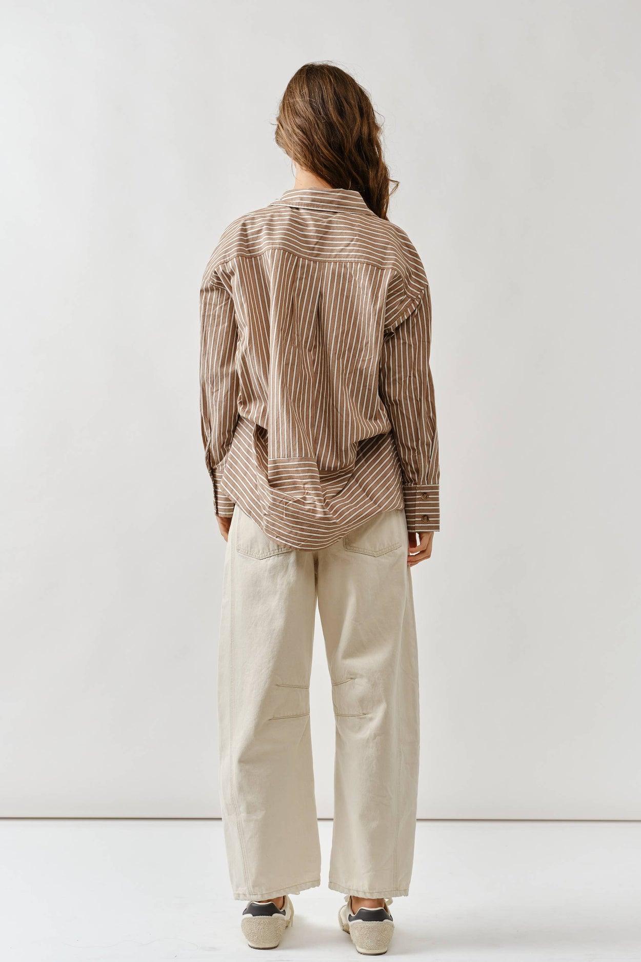 Beige Embroidered Cotton Pants