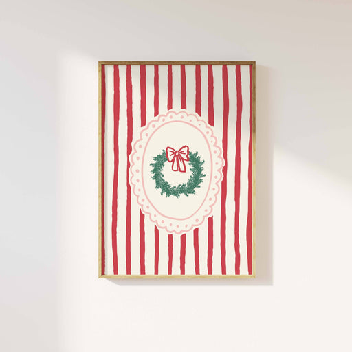 Frame Christmas Wreath Print