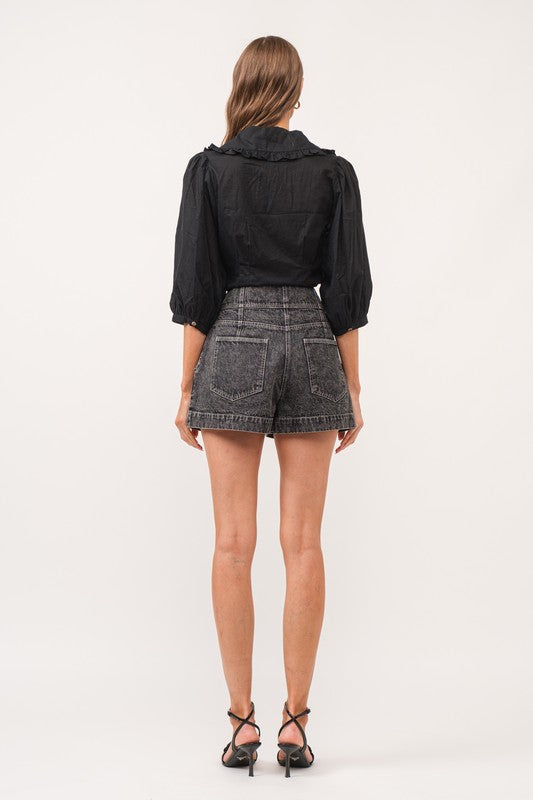 Black Matilda Blouse