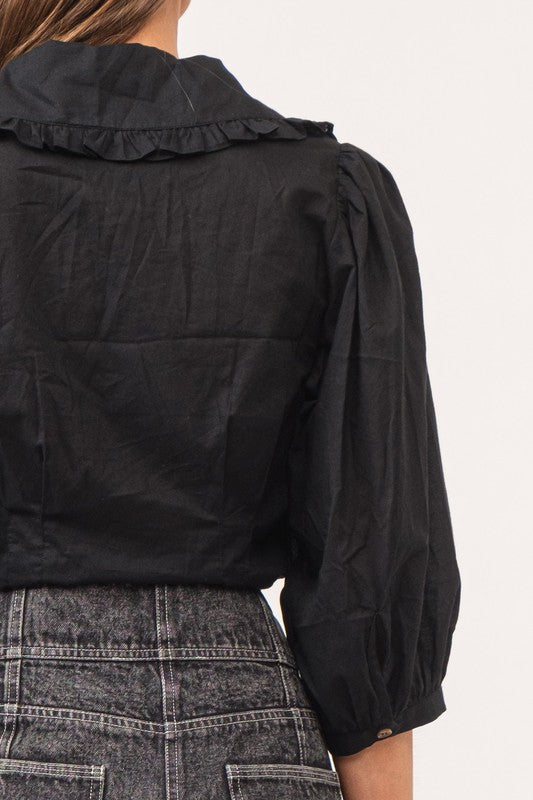 Black Matilda Blouse