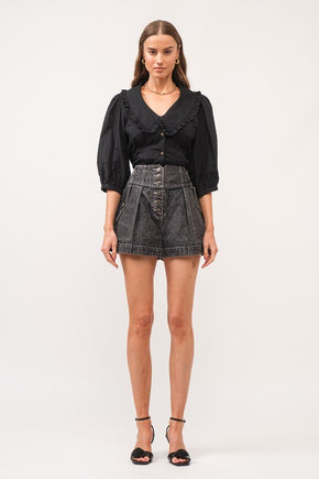 Black Matilda Blouse