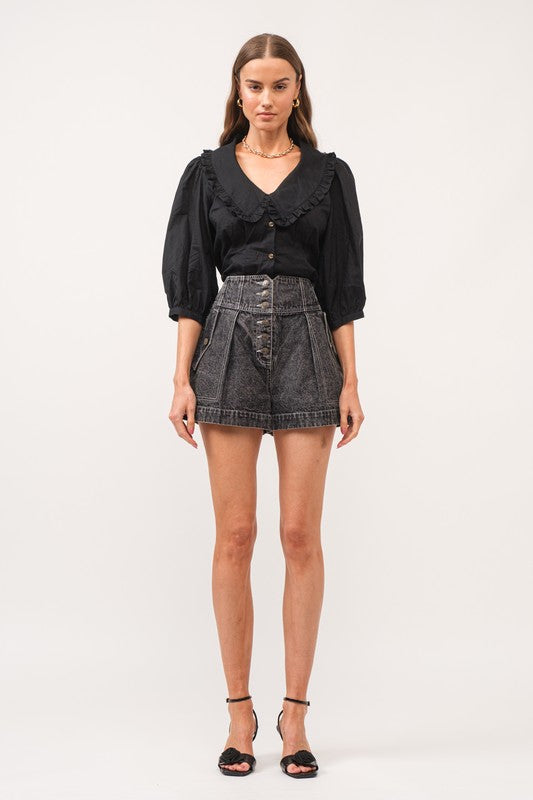 Black Matilda Blouse