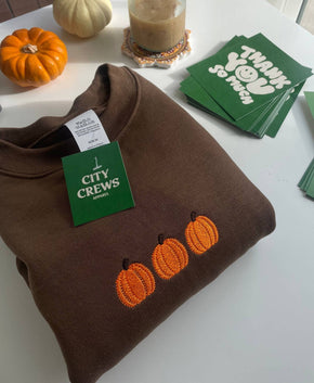 Pumpkin Embroidered Sweatshirt