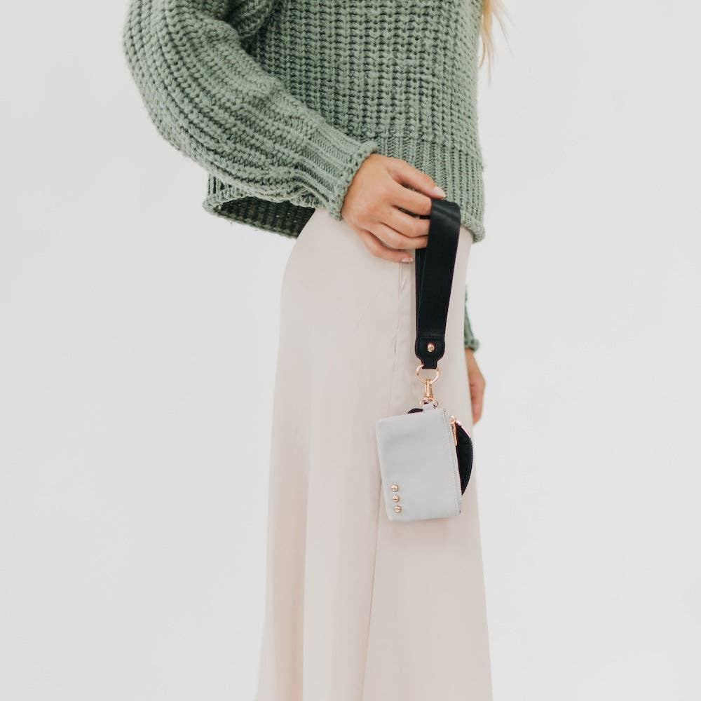 Pink Dual Pouch Wristlet