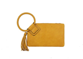 Olive Soft Vegan Leather Wristlet/Clutch