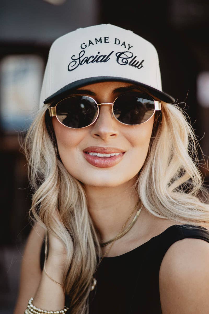 Black Game Day Social Club Two-Toned Vintage Hat