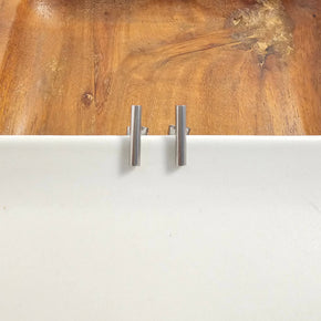 Silver Luxe Bar Studs