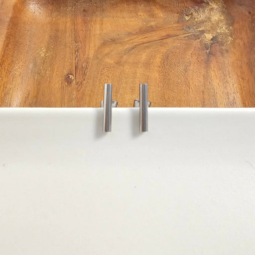 Silver Luxe Bar Studs