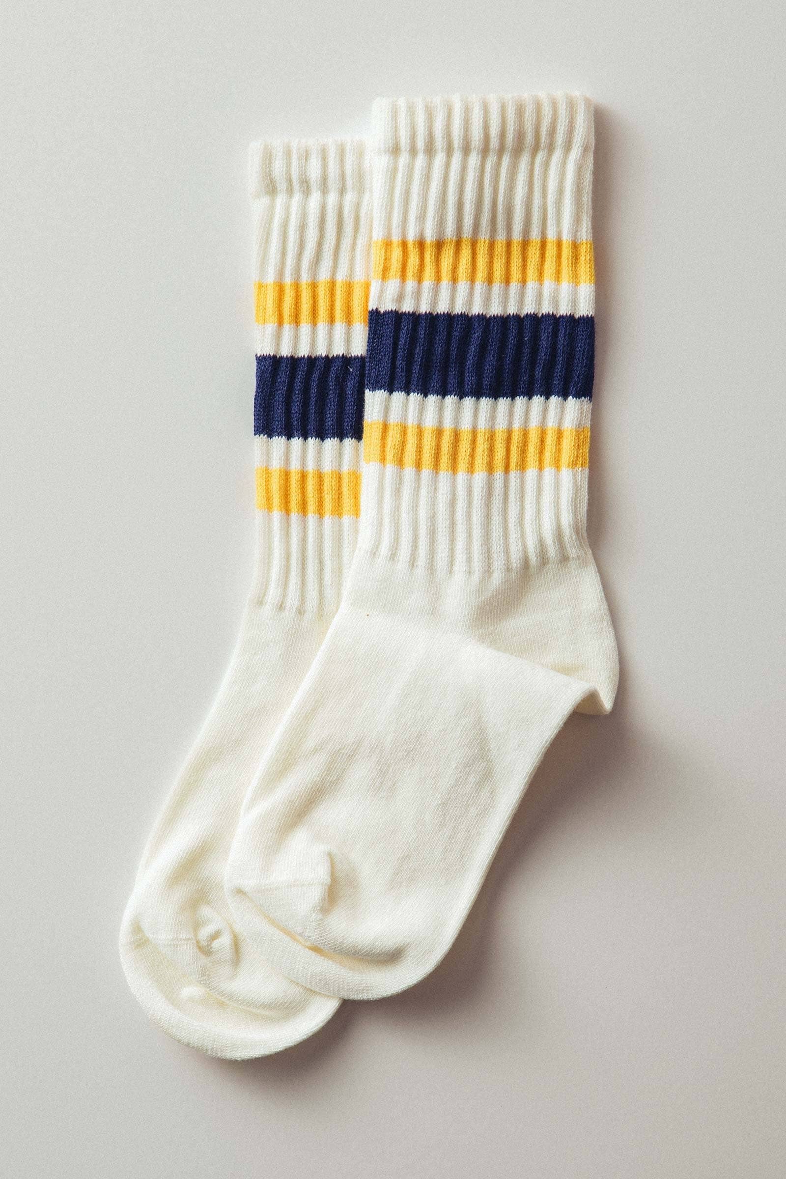 Varsity Stripe Ribbed Crew Socks