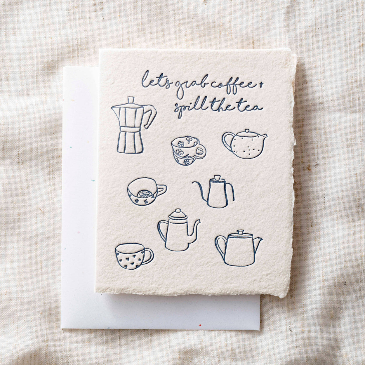 Grab Coffee + Spill Tea Greeting Card