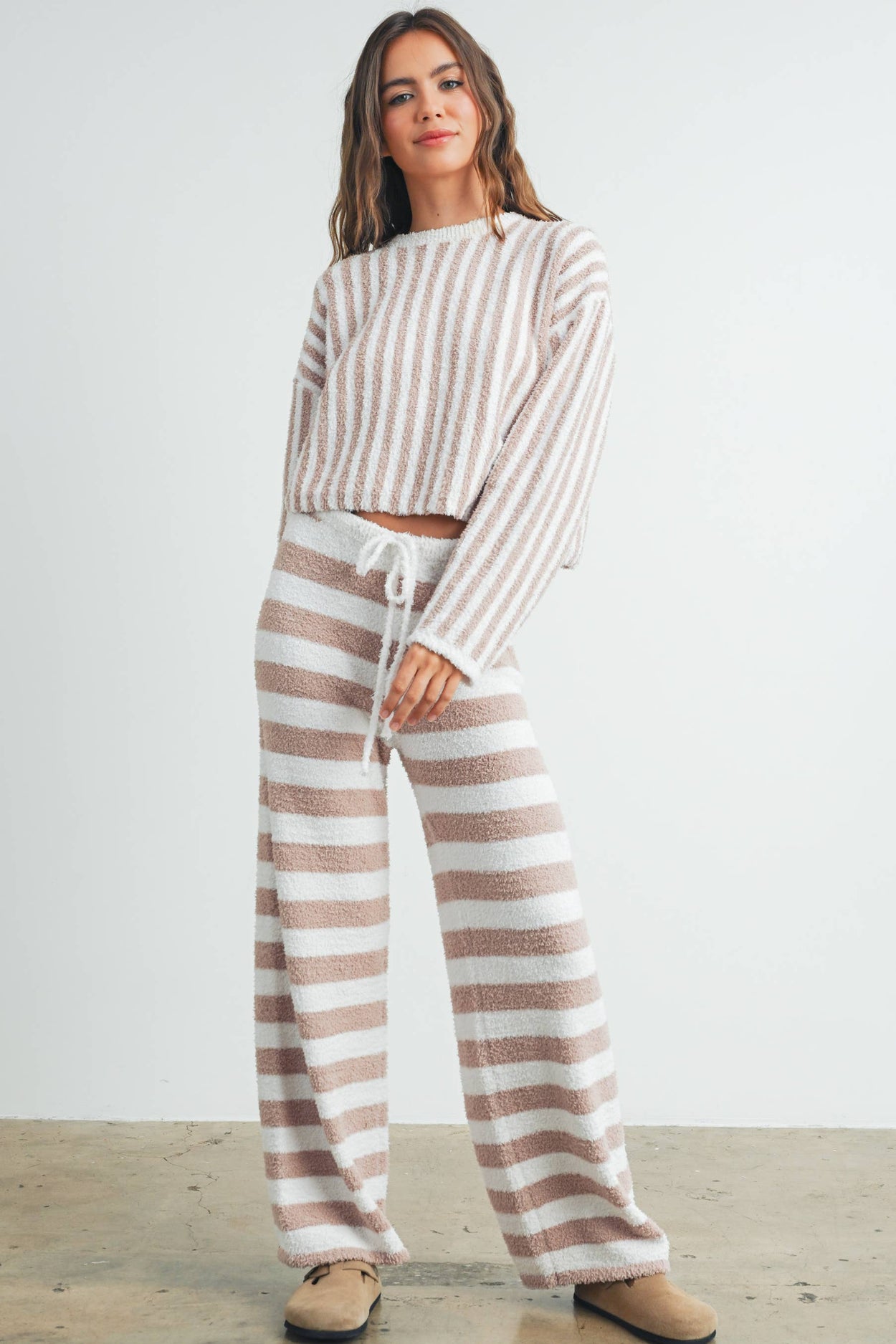 Cozy Striped Round Neck Sweater