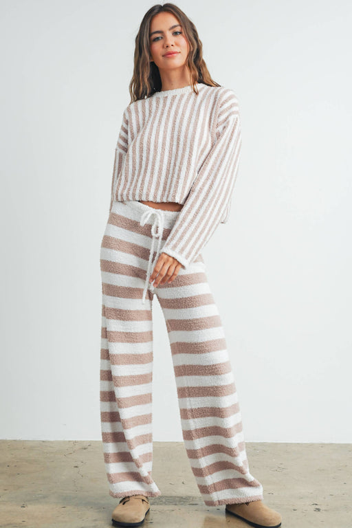 Cozy Striped Round Neck Sweater