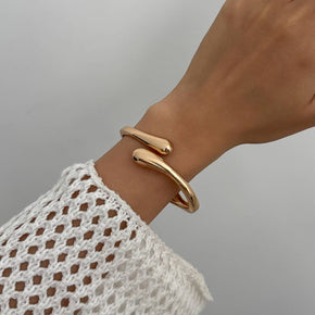 Gold Teardrop Bangle
