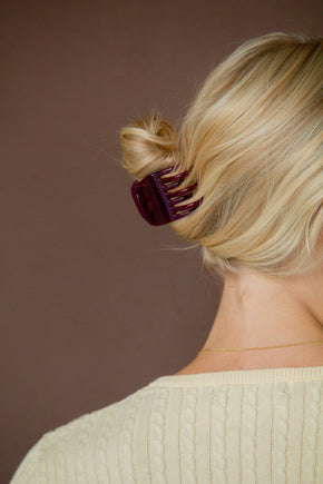 Magenta Doubled Claw Clip