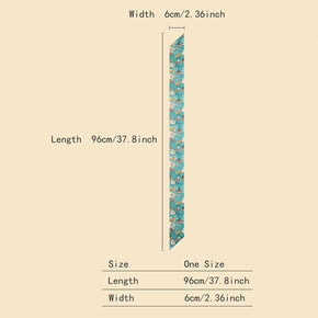 Coffee Chic Floral Letter Twilly Scarf