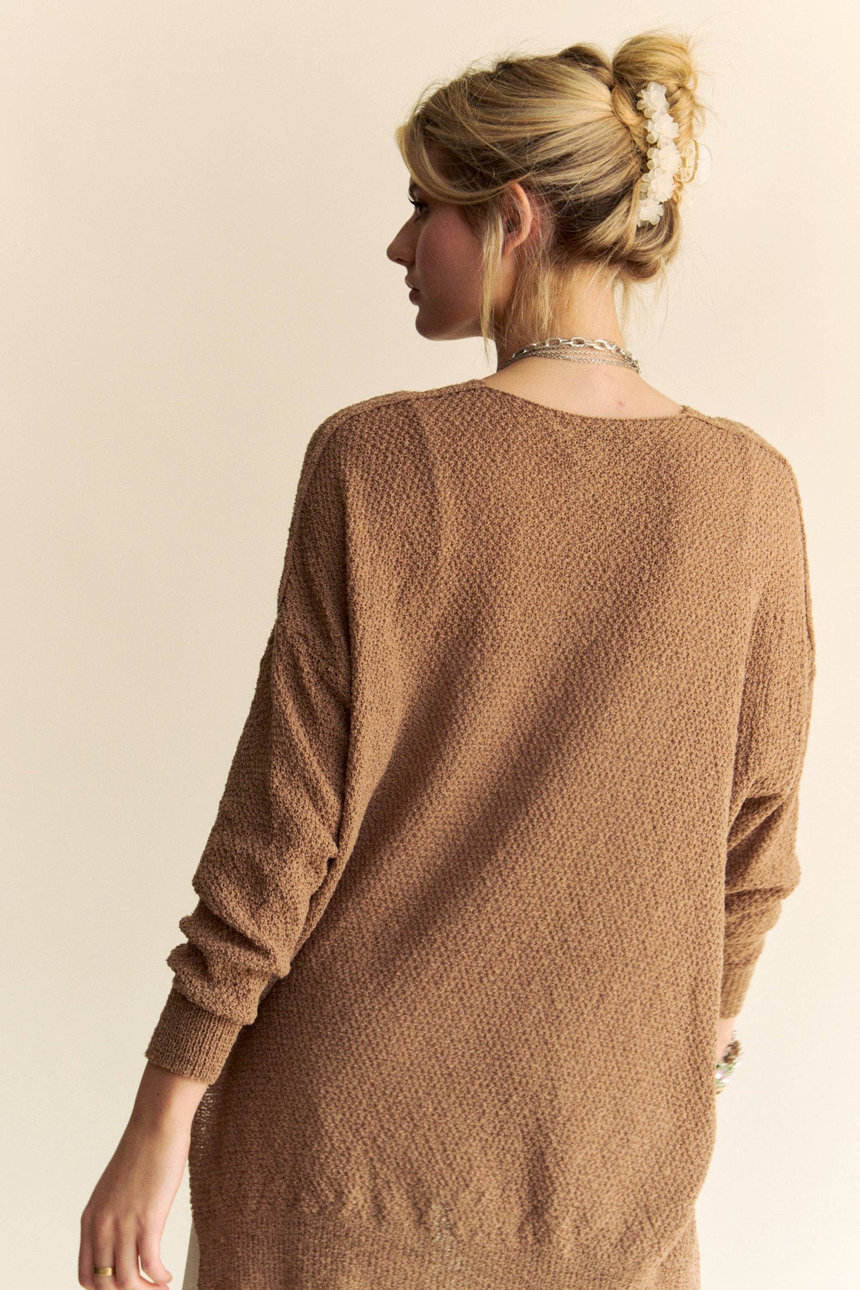 Plus Mocha Relaxed Fit Sweater