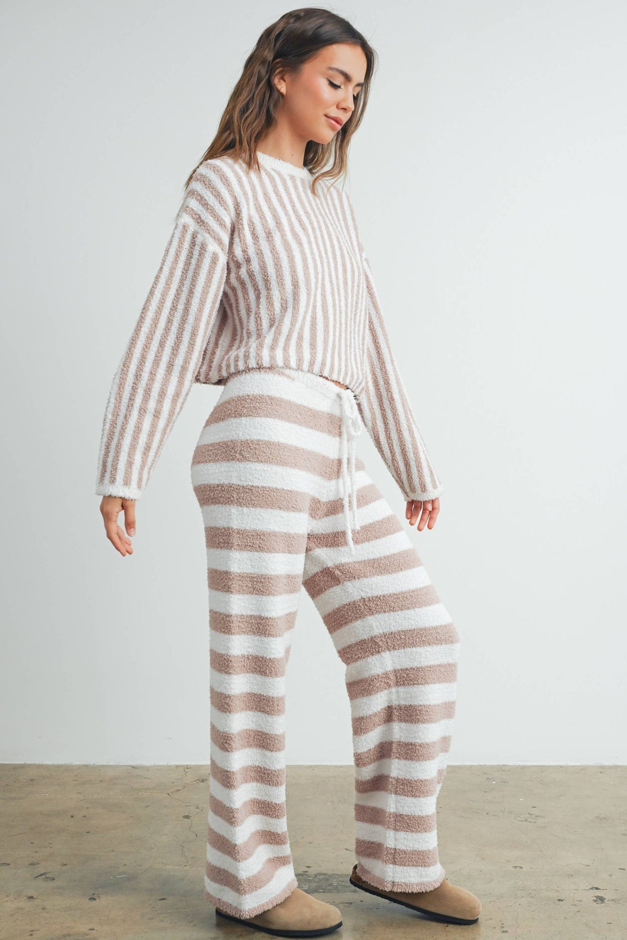 Cozy Striped Round Neck Sweater