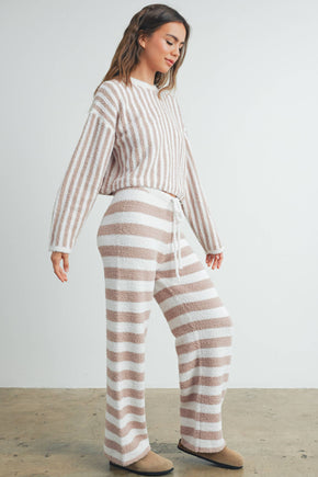 Cozy Striped Round Neck Sweater