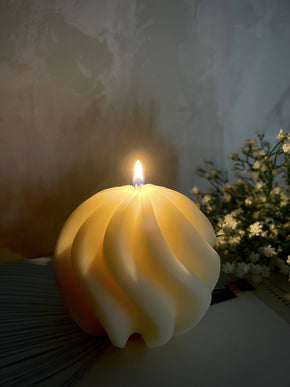 White Unscented Spiral Candle