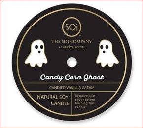 Candy Corn Ghost Icon Candle
