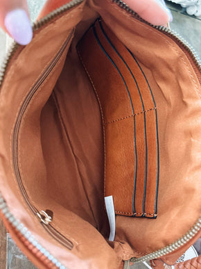 Olive Soft Vegan Leather Wristlet/Clutch