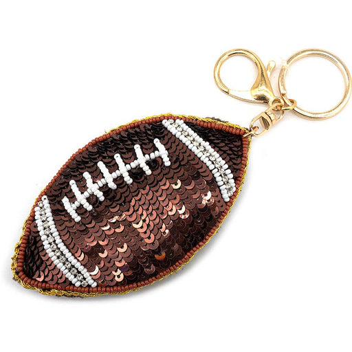 Sequin Football Keychain