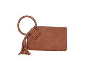 Olive Soft Vegan Leather Wristlet/Clutch