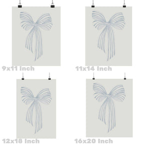 Blue Coastal Grandmother Vintage Hair Bow Poster