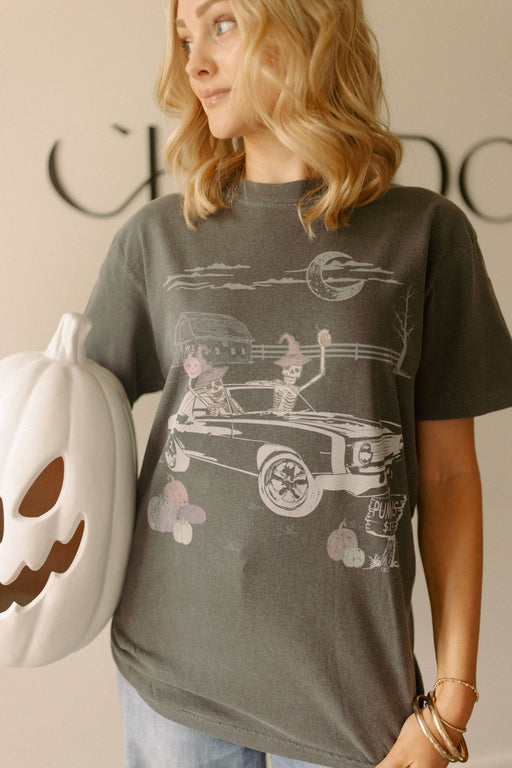 Gray Vintage Pumpkin Farm Tee