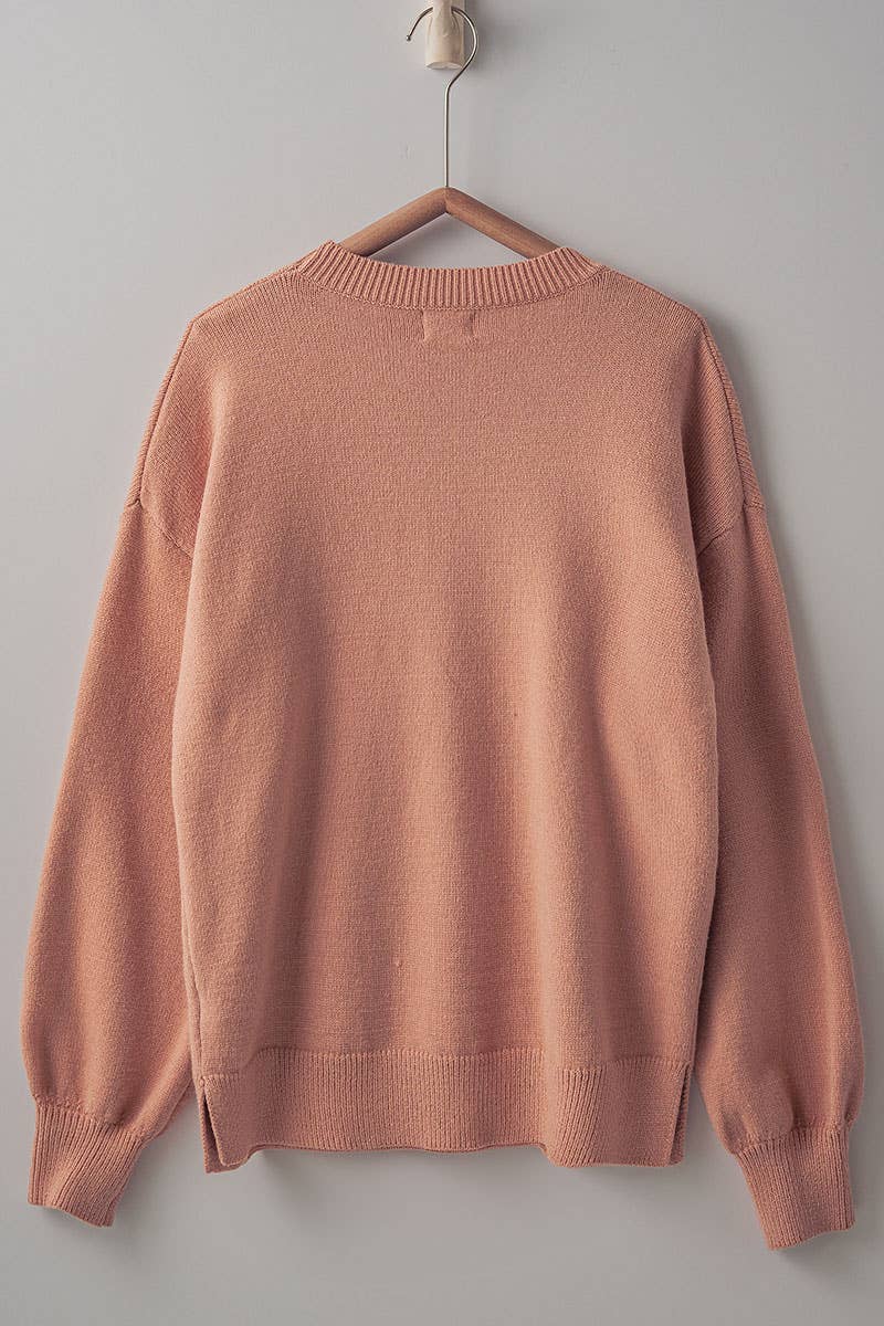 Hello Fall Knit Crewneck Sweater