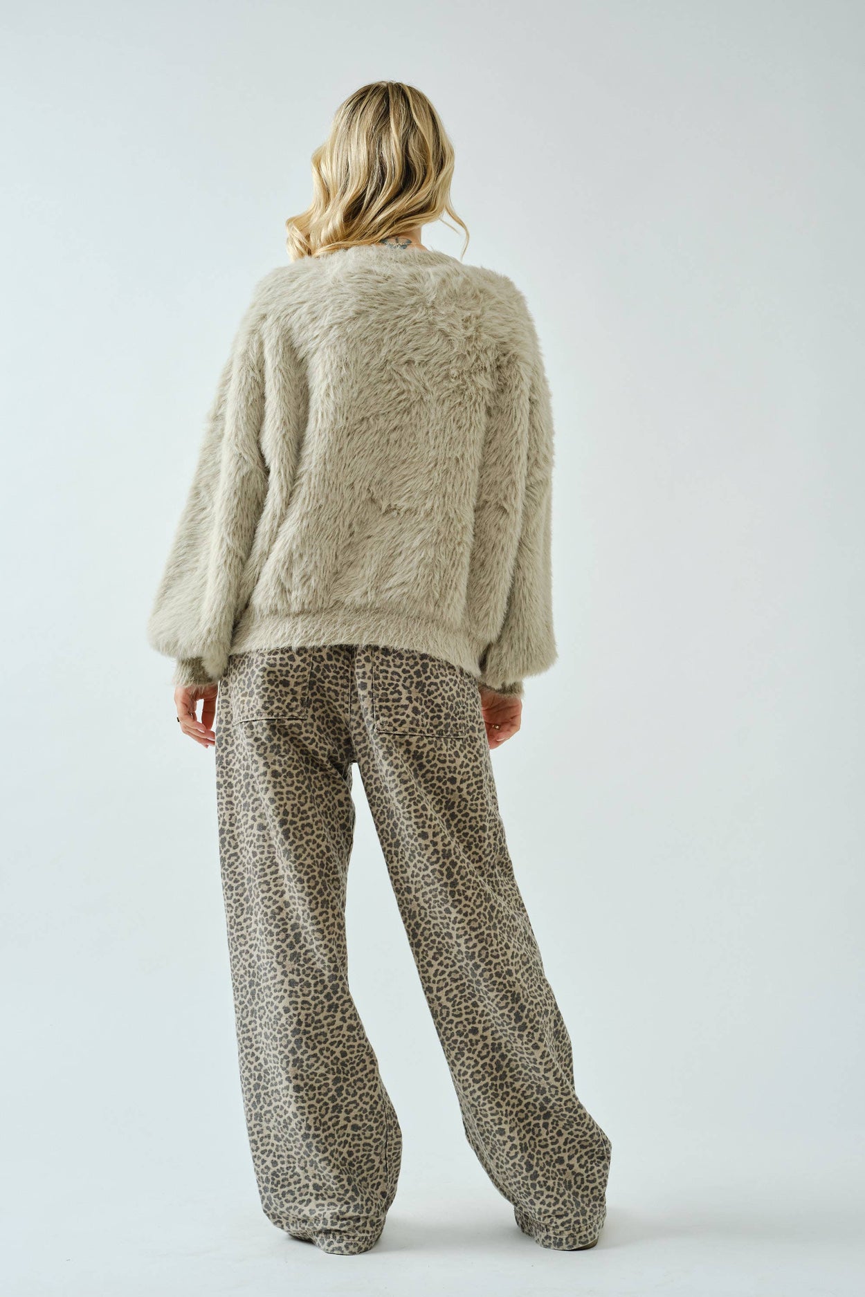 Ash Grey Cozy Fur Sweater