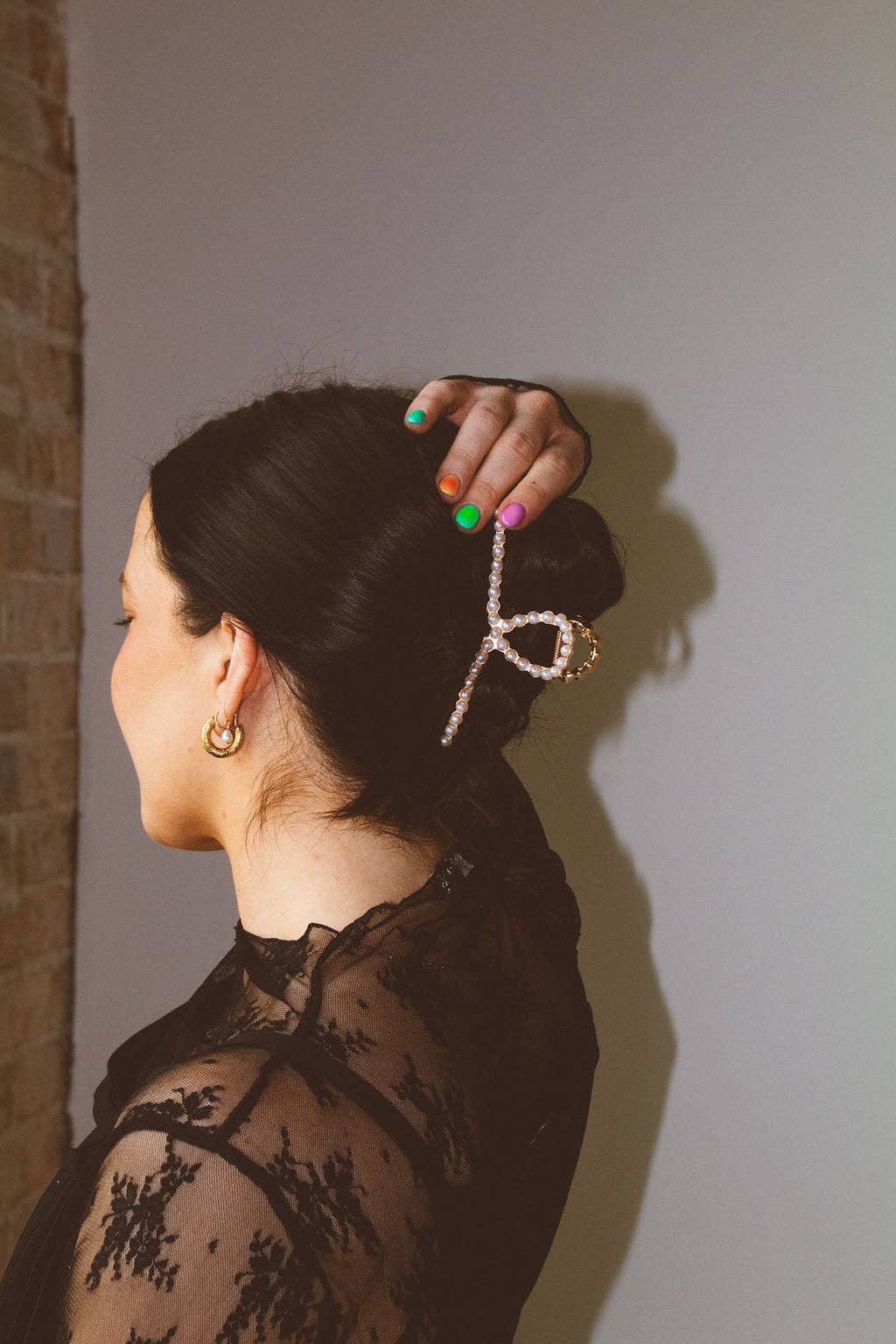 Pearl Swirl Claw Clip