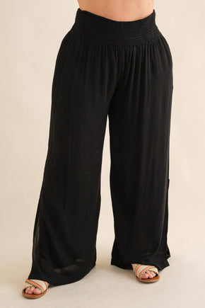 Plus Gauze Palazzo Pants