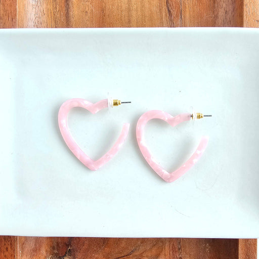 Pink Heart Hoops